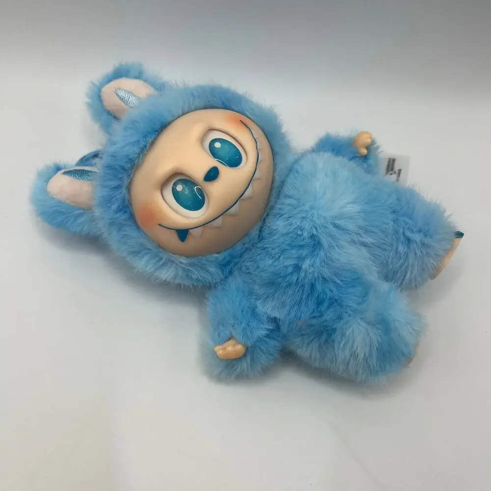 2PCS The Monsters Labubu Catch Me If You Can Plush Keychain Blue & Purple Set